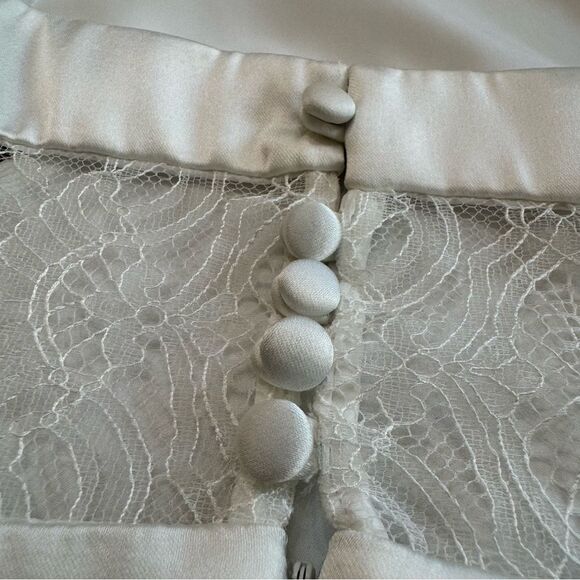 Sachin + Babi‎ White Satin Bridal Midi Slip Dress Size 0 - Picture 11 of 14